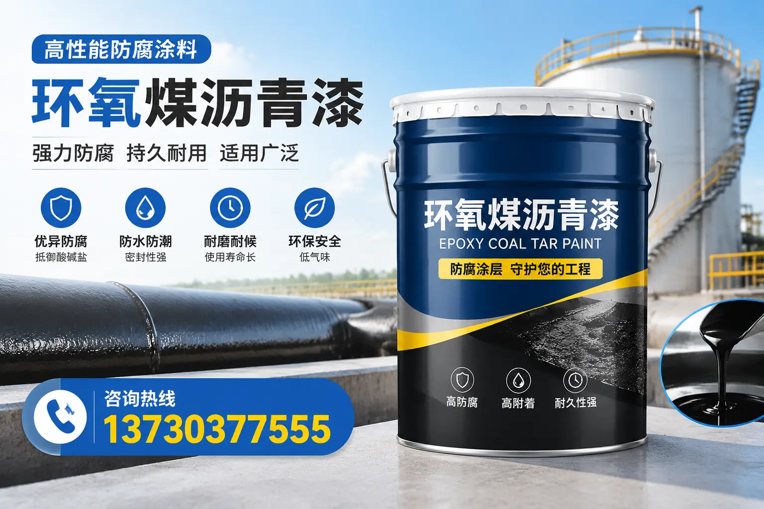 环氧煤沥青漆的耐久性分析，适合延安的使用场景